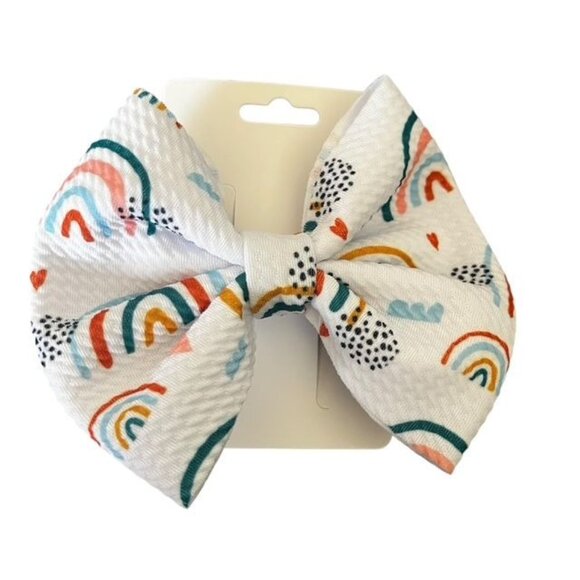 Chasing Rainbows 5" New Hair Bow - Picture 1 of 4